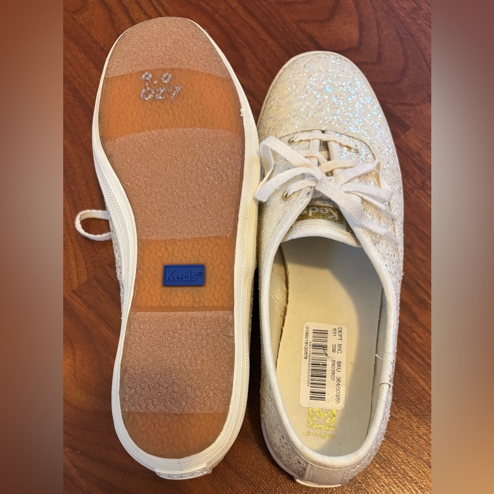 Keds Glitter Lace-Up Sneakers - White - Picture 4 of 4
